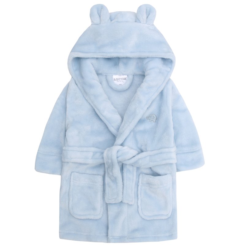 Baby Blue Hooded Dressing Gown - Starlight Boutique Baby Blue Hooded Dressing Gown - Starlight Boutique