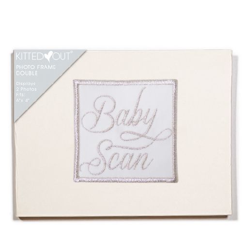 Kitted Out Baby Scan Double Photo Frame – Starlight